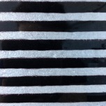 Striped Glass Wall Clock - close-up